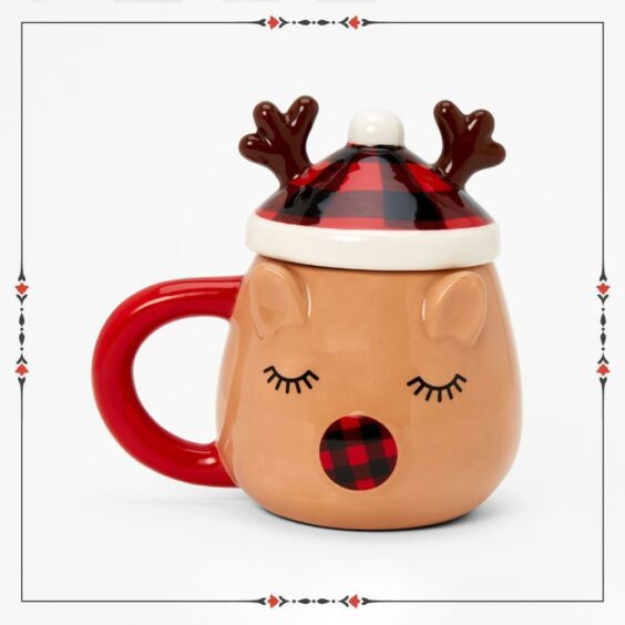 3. Make a cuppa more festive with a themed mug: Christmas Reindeer Mug, £10 (Claire’s)