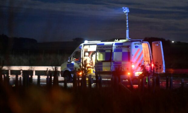 Emergency services at the scene on the A90. Photo: DCT Media