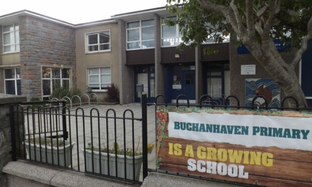 Buchanhaven Primary School thats been accused of being overcrowded.