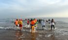 The 2018 Nippy Dip at Aberdeen Beach. Picture by Darrell Benns