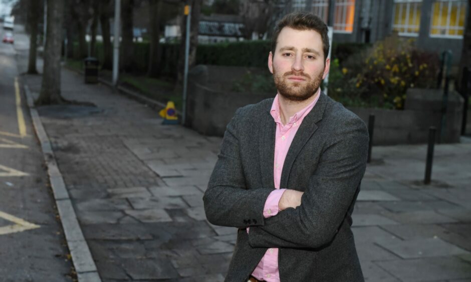 Councillor Michael Hutchison failed to get his calls for Aberdeen's Union Street reopened to buses and taxis. Photo by Kenny Elrick/DCT Media.