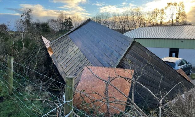 Staff at Aberdeenshire Animal Rescue and Rehoming Centre were left devastated after three of their hose shelters were destroyed in the storm.
