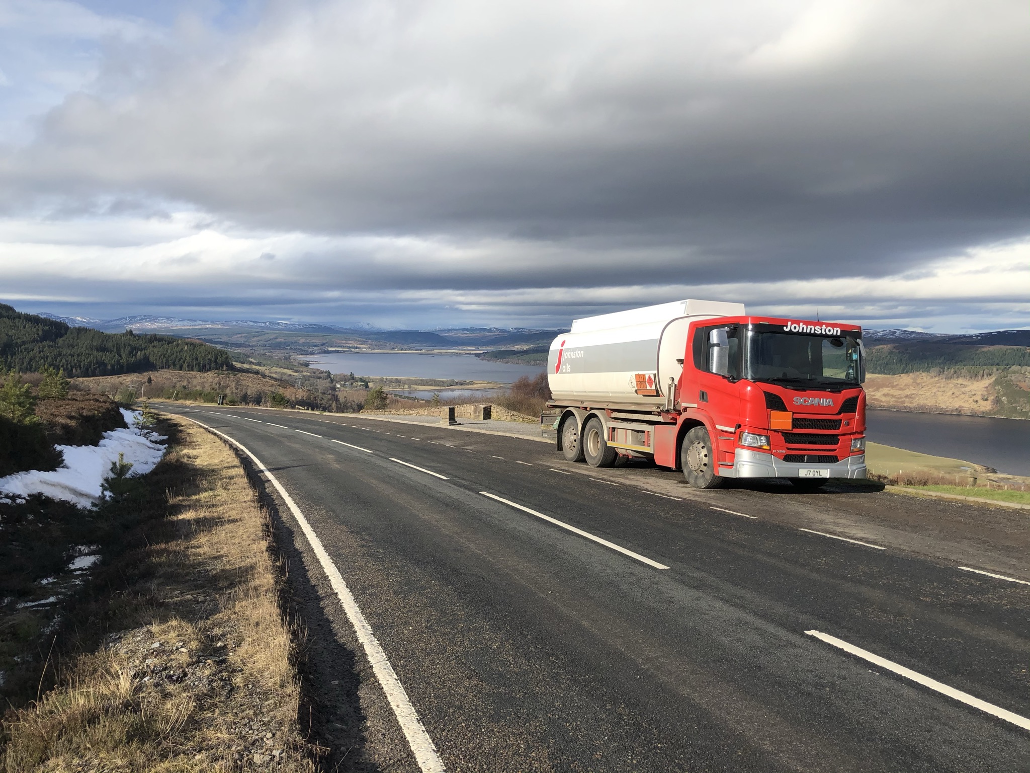 Johnston Oils delivering heating oil in winter across Scotland