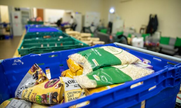 More than seven in 10 foodbanks in Scotland have had a drop in donations over recent months. Picture by Kim Cessford