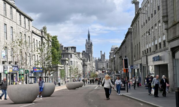 Union Street, Aberdeen, in August 2021. The Granite City's economy is predicted to be the fastest growing in Scotland in a year's time.