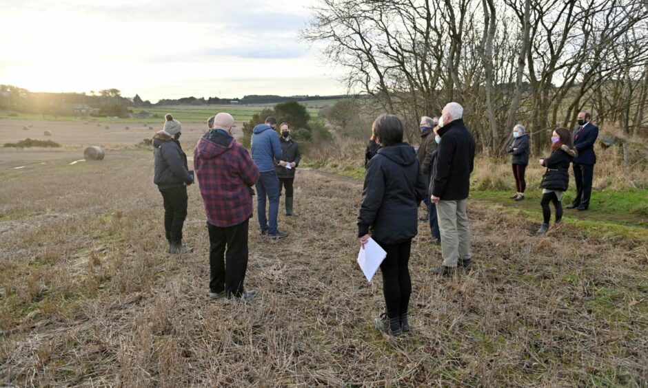 Councillors were briefed at the Leggart Brae site, hours before the plans were rejected at a Town House meeting. Picture by Kami Thomson / DCT Media