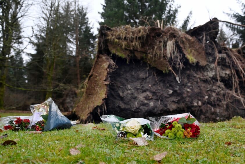 Storm damage at Aberdeen Crematorium. Picture by Kami Thomson.