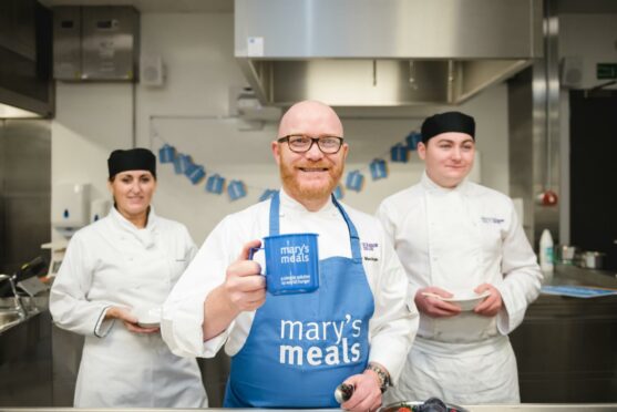 Three chefs supporting Mary's Meals Christmas campaign