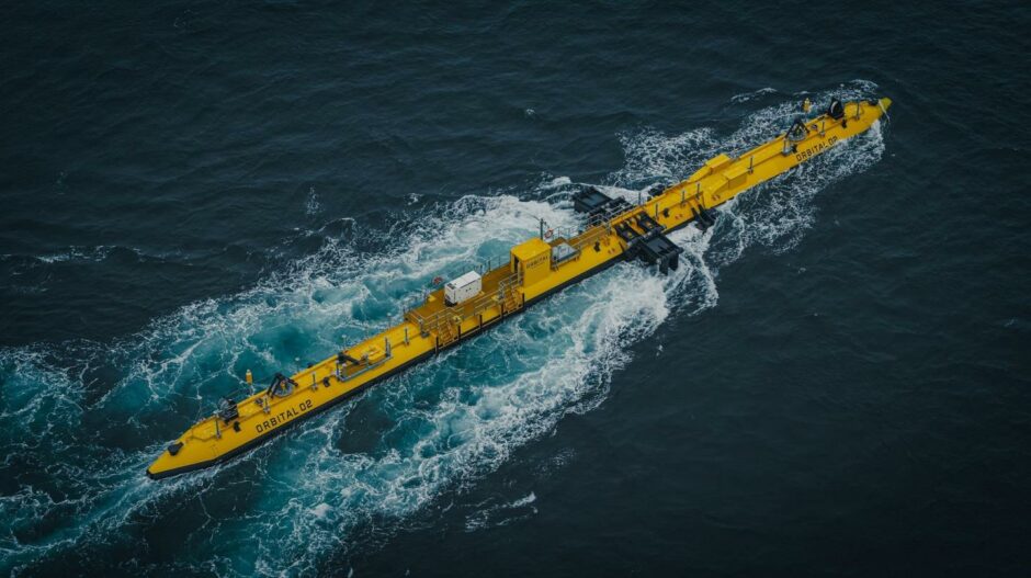 Orbital Marine's O2 floating tidal turbine.