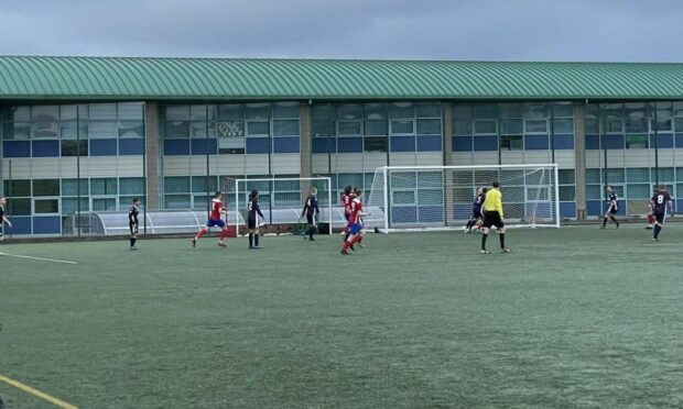 Action from Orkney v Inverness Athletic.