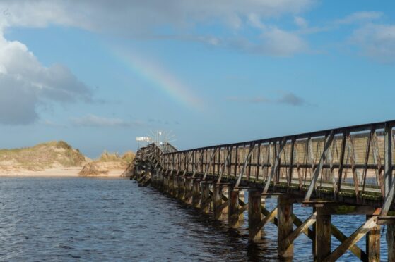 The East Beach bridge in Lossiemouth has stood for more than 100 years.