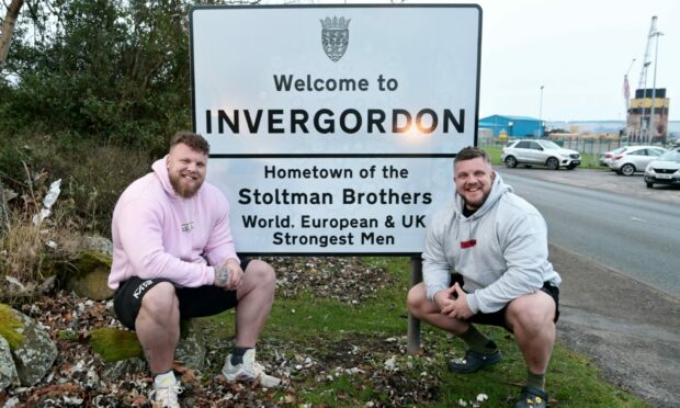 Invergordon Community Council has erected signs at the entrance to the town to highlight the hometown of Luke and Tom Stoltman