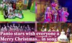 Panto casts wish the north-east a Merry Christmas.
