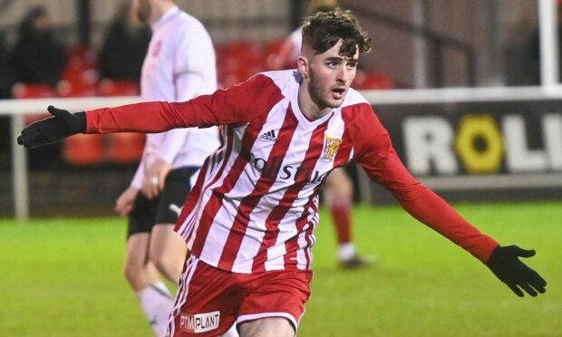 Kevin Hanratty has rejoined Formartine United on loan from Aberdeen. Image: Scott Baxter/DC Thomson.