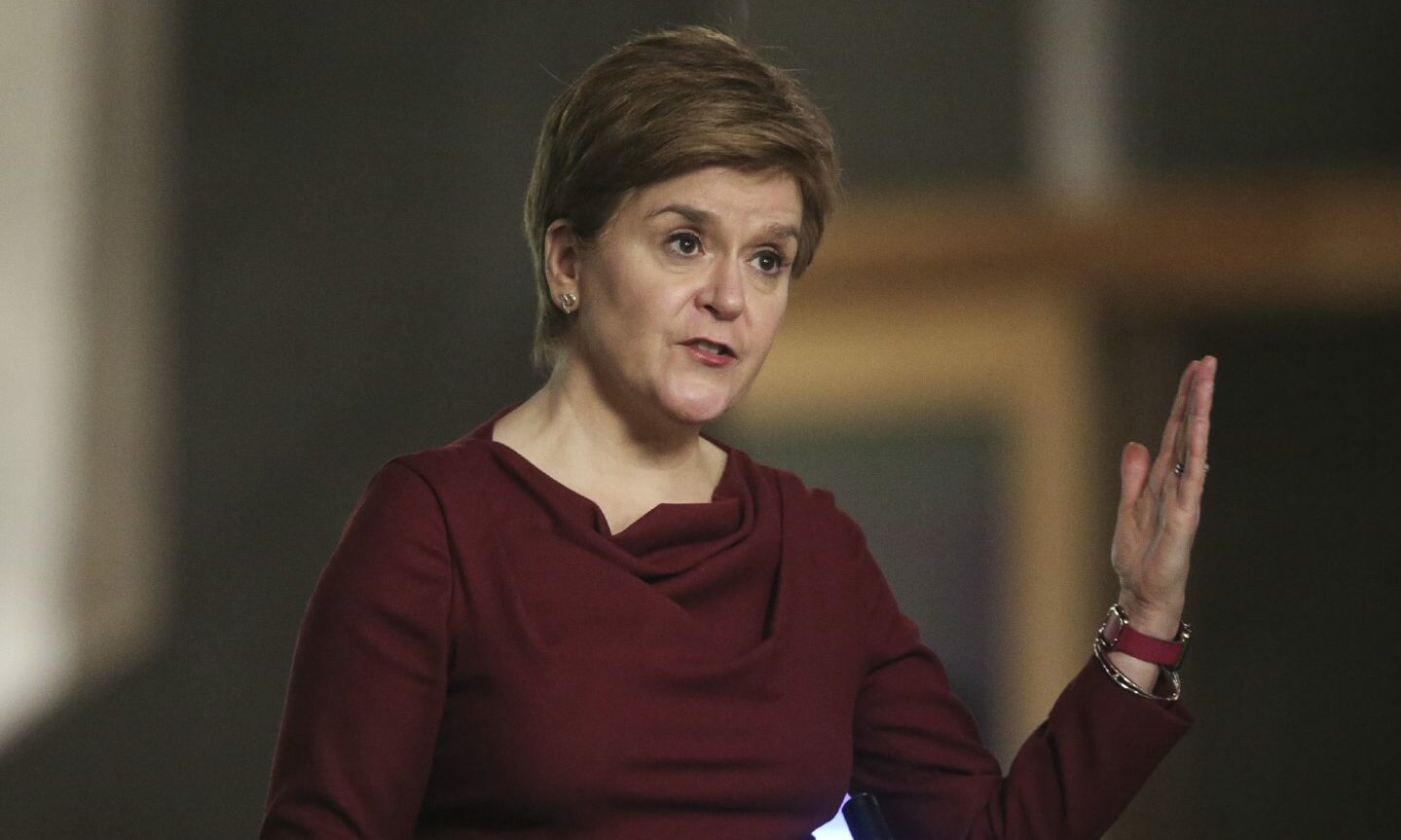 First Minister Nicola Sturgeon updating the press on Tuesday, after speaking in the Scottish Parliament on the Omicron variant.
