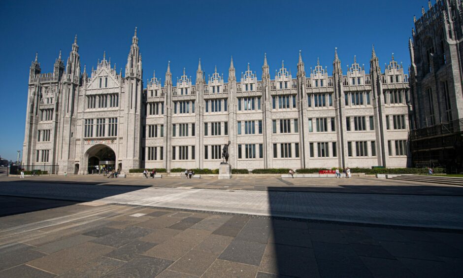 Aberdeen City Council headquarters at Marischal College. Photo by Wullie Marr/DCT Media