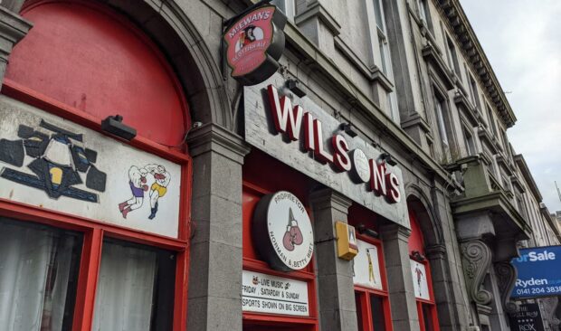 Wilson's Sports Bar on Market Street, Aberdeen.