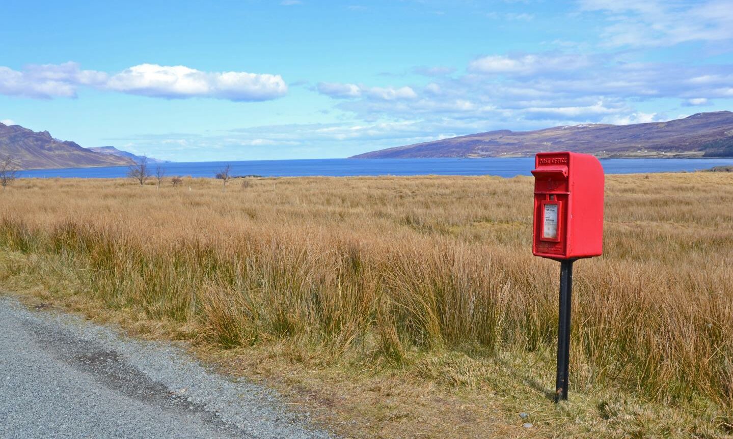 A red post box on the Isle of Skye (Photo: Deatonphotos/Shutterstock)