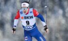 Andrew Musgrave in action during the sprint qualification at the FIS Cross Country Skiing World Cup event in Davos, Switzerland.