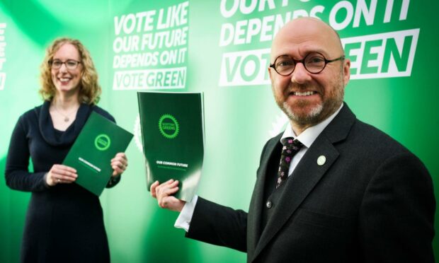 Scottish Greens co-leaders, Lorna Slater (left) and Patrick Harvie (Photo: Ewan Bootman/NurPhoto/Shutterstock)