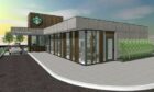 An artist impression of how the new Aberdeen beach Starbucks would look.