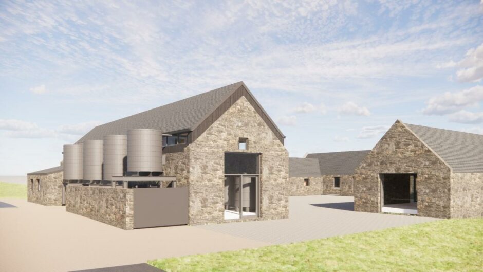 Architect's impression of The Cabrach Distillery and Heritage Centre.