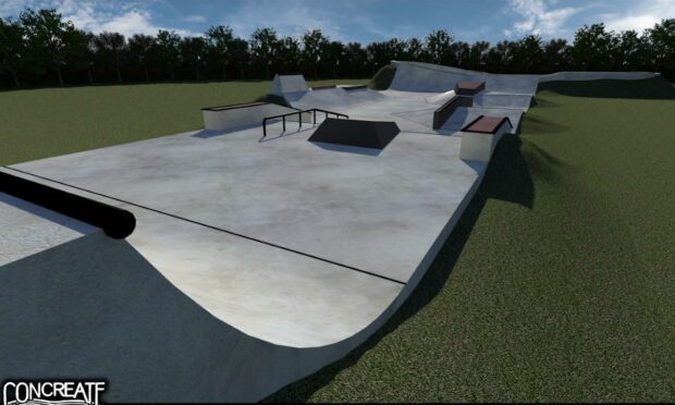 Plans for Banchory skate park. Picture by Concreate Skatepark Construction.