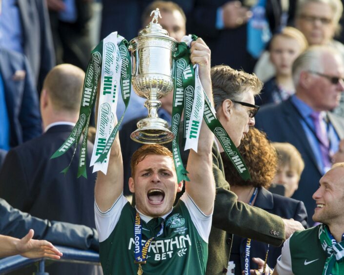 Fraser Fyvie won the Scottish Cup with Hibernian in 2016