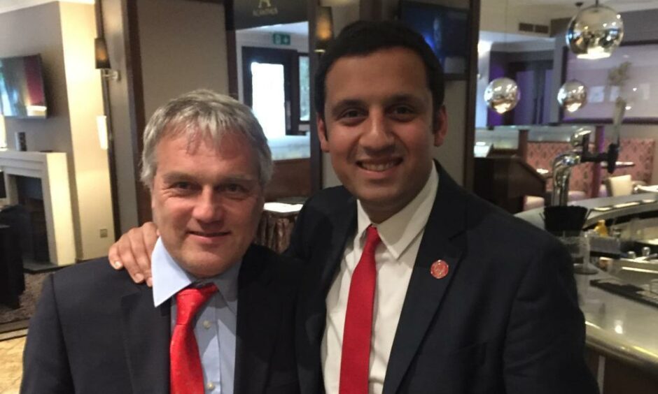 Aberdeen Labour stalwart Willie Young with Scottish leader Anas Sarwar. Picture from Willie Young's Facebook.
