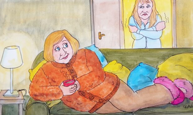 A woolly cardi is one of the best defences against extortionate energy bills (Illustration: Helen Hepburn)