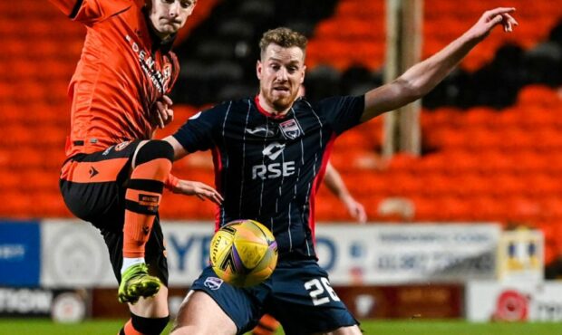 Jordan White in action for Ross County.