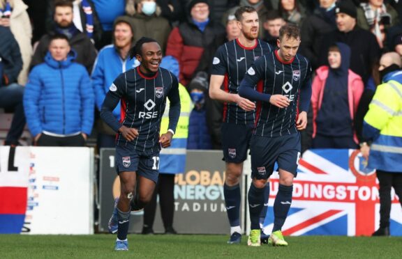 Regan Charles-Cook celebrates netting against Rangers.