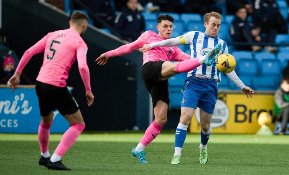 Kilmarnock's Rory McKenzie and Inverness' Wallace Duffy during a cinch Championship match.