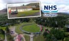 NHS Grampian wants to relocate services to the nearby Highland Games park when Braemar Health Centre undergoes improvements. Design by Mhorvan Park. Health Centre image courtesy of Google Maps.