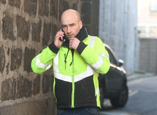 Slawomir Pioch leaves Aberdeen Sheriff Court.
Pic by Chris Sumner.