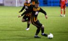 Reece McKeown, pictured in action for Huntly, has been loaned to Turriff United