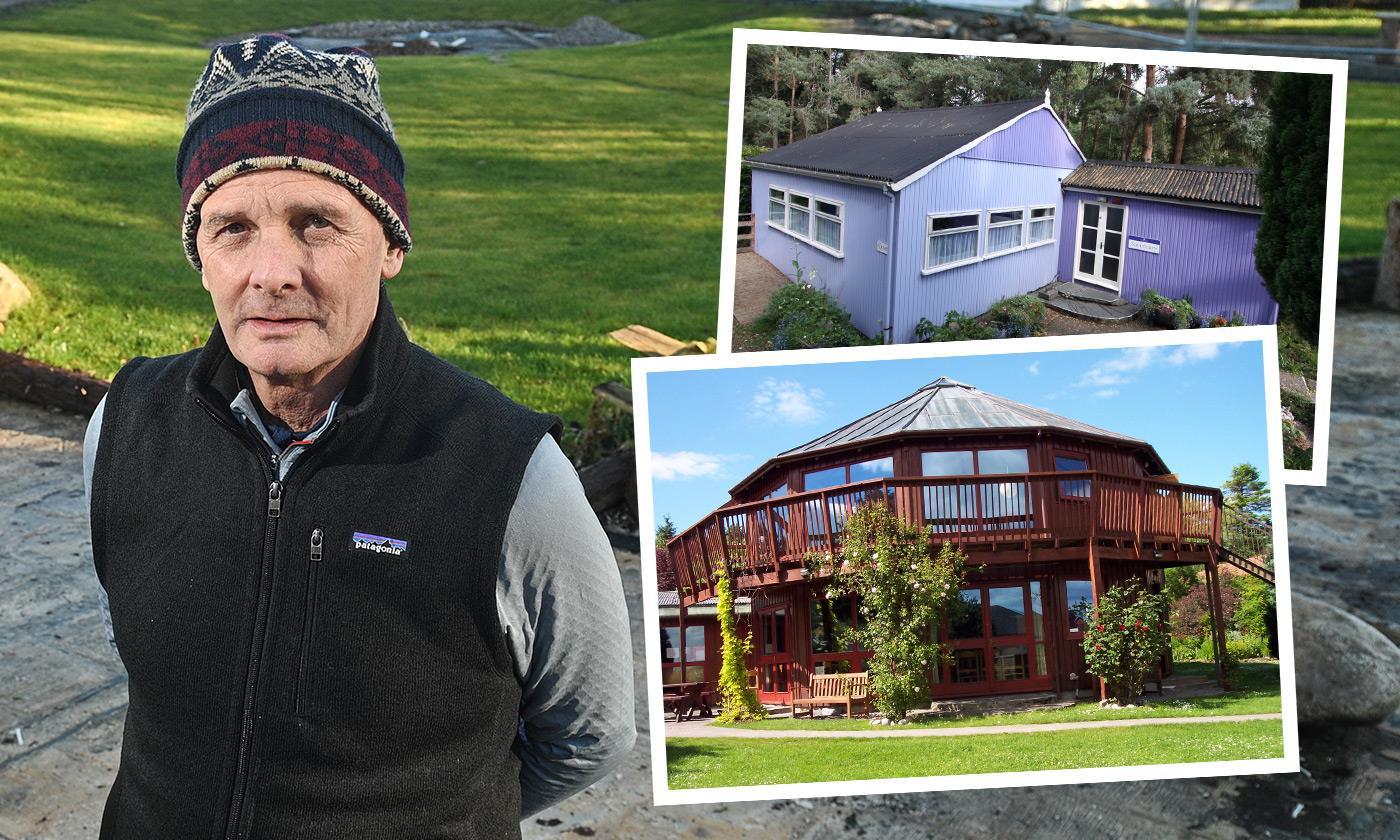 John Talbott is determined to rebuild two buildings burned down at the Moray eco-village.
