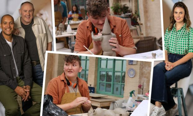 Aberdeen potter AJ Simpson delighted the judges in garden week of The Great Pottery Throw Down.