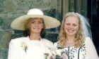 Lindsay Bruce (right) and her mother on Lindsay's wedding day