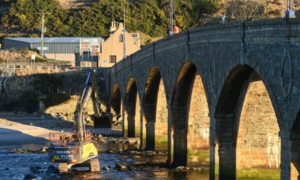 Work has commenced at Banff Bridge this week. Pictures by Jason Hedges.