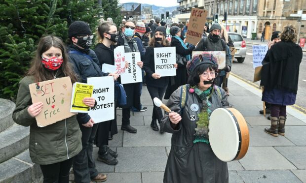 Extinction Rebellion hold a silent protest in Inverness city centre.
Picture by Jason Hedges/DCT Media
