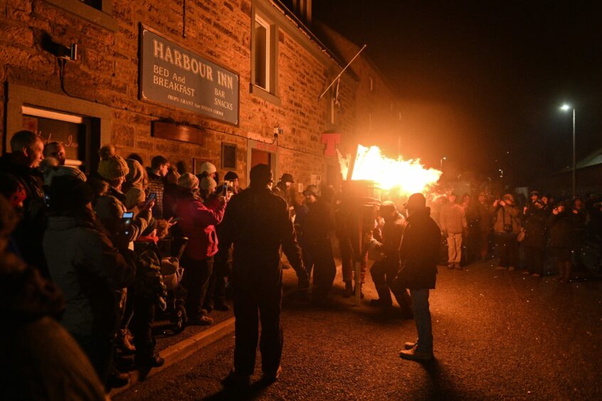 The Clavie procession through Burghead. Photo: Jason Hedges/DCT Media