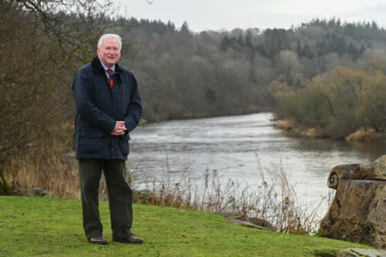 Colin Pike overlooking the Dee from the Maryculter House Hotel. Picture by Kenny Elrick