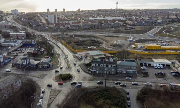 Progress on the Haudagain works from January 2022. Picture by Kenny Elrick.