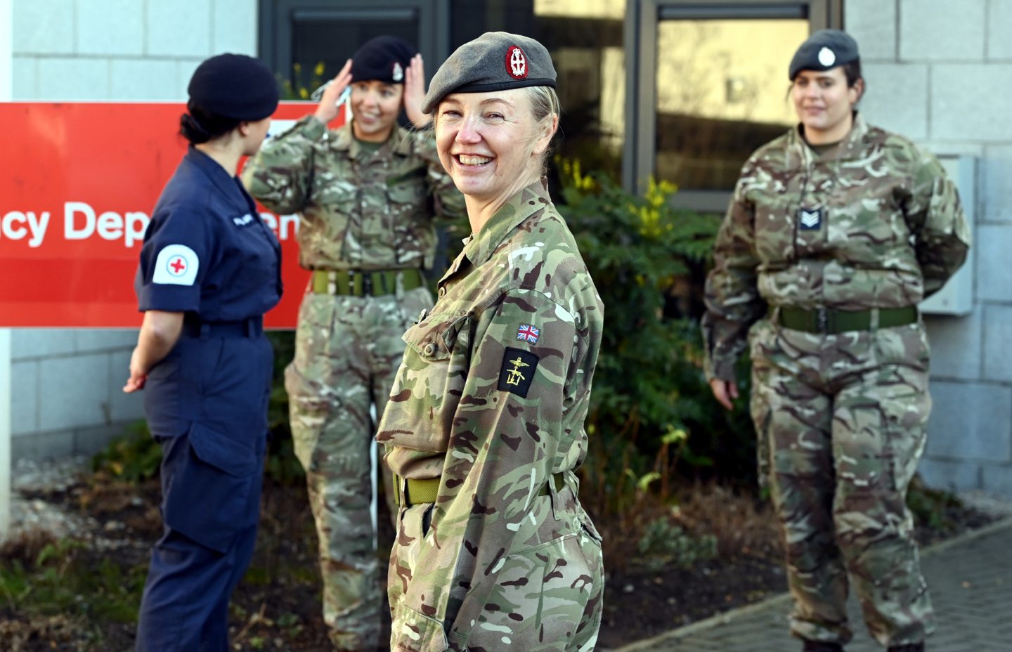 Military arrive at ARI to help NHS Grampian. Pictured - Medics and nurses from HM Forces that have been depolyed to ARI, NHS Grampian. Picture by Kami Thomson / DCT Media 07-01-2022`