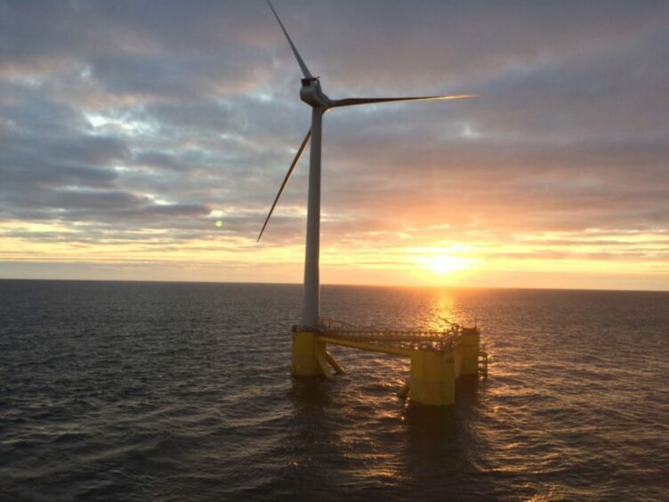 A turbine at the Kincardine wind farm.