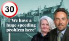 Councillors Lesley Berry and Glen Reid are in disagreement over the need for action on speeding in Kintore. Design by Roddie Reid.