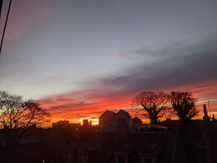 Sunrise in Aberdeen. Picture by Shona Gossip