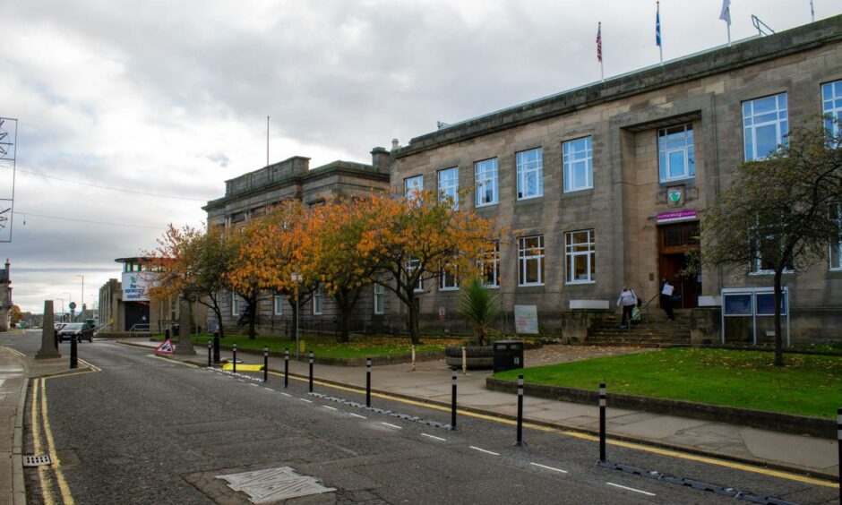 Exterior of Moray Council headquarters, where the Save Our School Staff protest occurred.