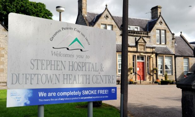 An image of the sign outside Stephen Hospital in Dufftown.